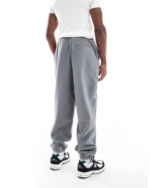 ASOS – oversize-jogginghose aus fleece in Gray für Herren