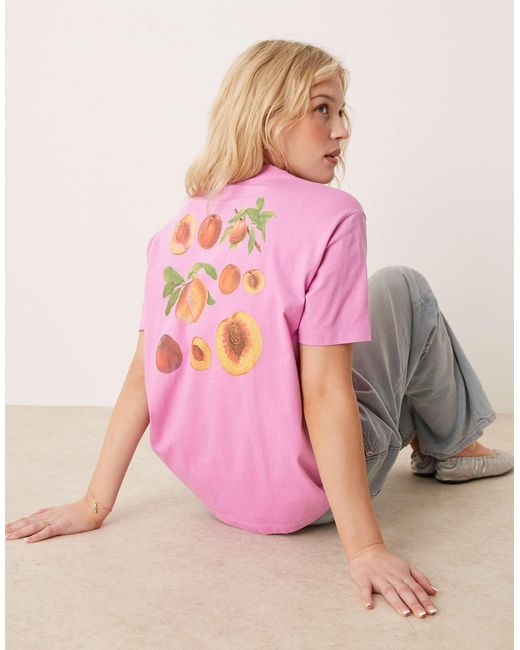 Abercrombie & Fitch Pink – kurzärmliges oversize-t-shirt