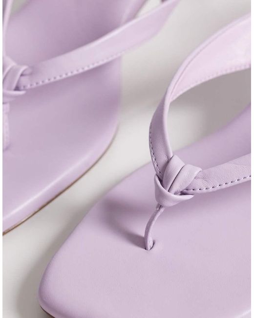 ASOS White Havana Flip Flop Kitten Heel Sandals