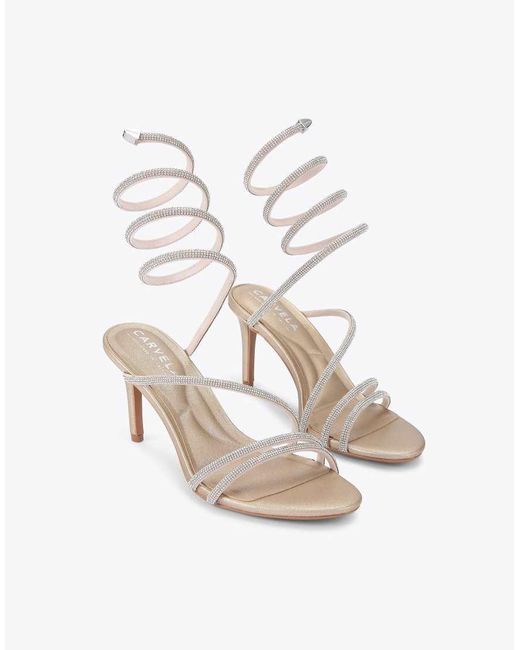 Carvela Kurt Geiger White Spiral 80 Heeled Sandals