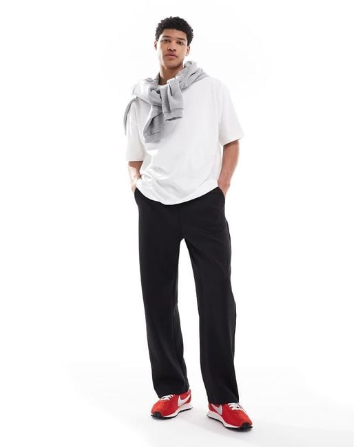 Bershka White Smart Wide Leg jogger for men