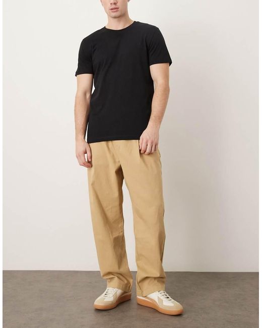 SELECTED Black Regular Fit 5 Pack T-Shirts for men