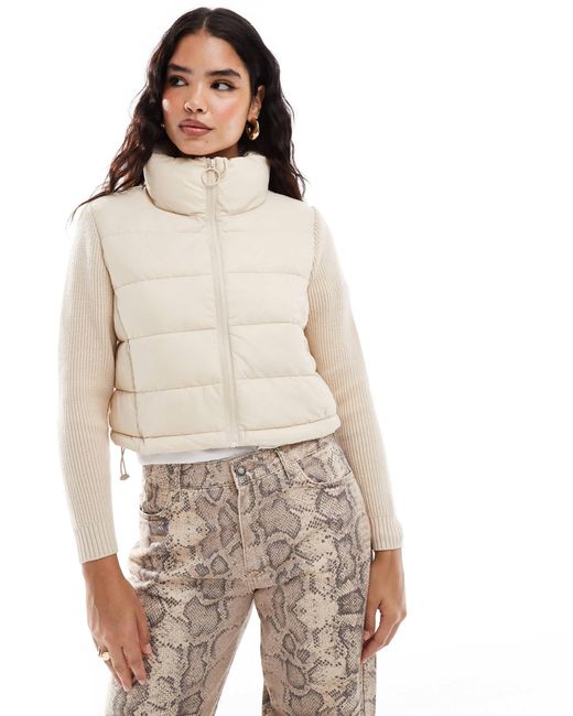 Stradivarius Natural – wattierte jacke