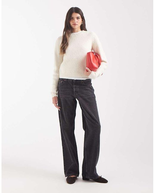 Vero Moda White Soft Fluffy Knit O-neck Jumper