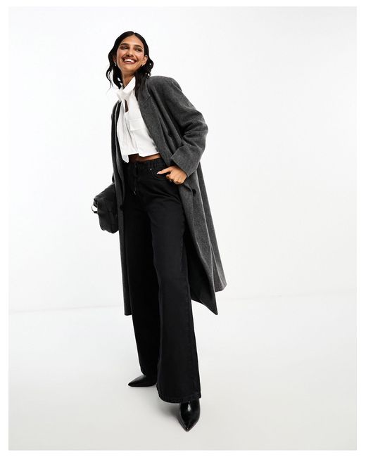 ASOS Twill Dad Coat in Black Lyst