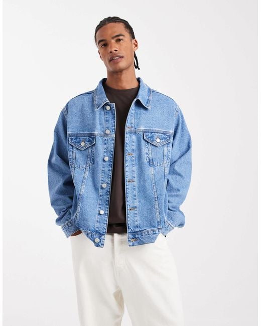 ASOS Men's Blue Denim Trucker Jacket