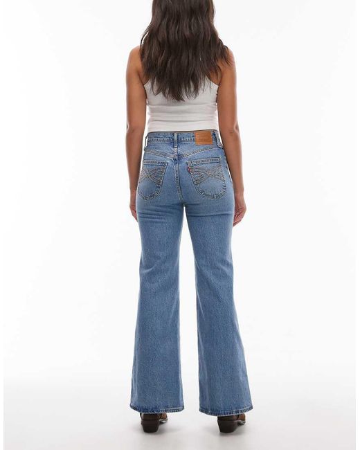 Levi's Blue Ribcage Bells High Rise Flare Jeans