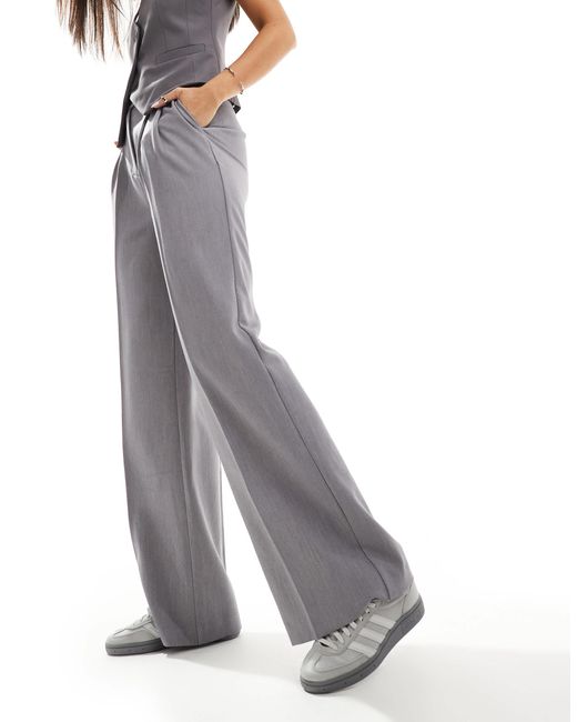 Pantalon large ajusté - clair New Look en coloris Gray