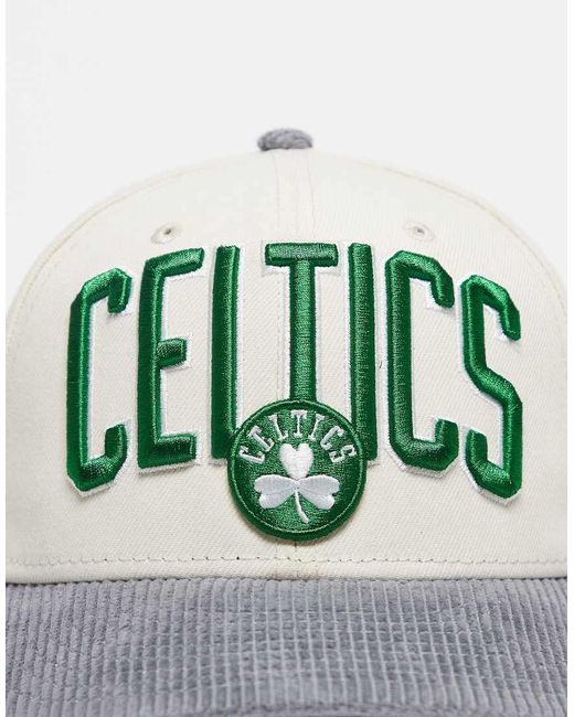 Gorra Con Diseño De Los Boston Celtics Y Visera En Contraste De Pana 9Fifty De KTZ de color Green