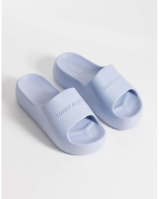 Tommy Hilfiger Blue Chunky Slides