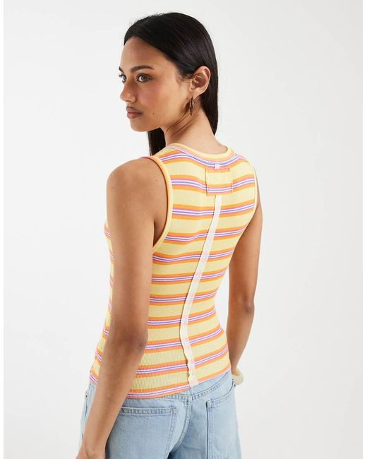 Free People Blue Jamie Button Down Henley Tank Top