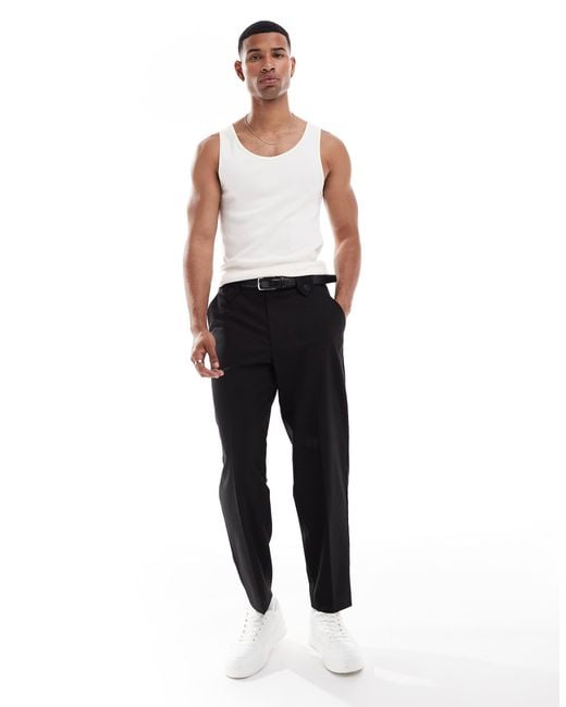 ASOS – 2er-pack gerippte basic-muskelshirts in White für Herren