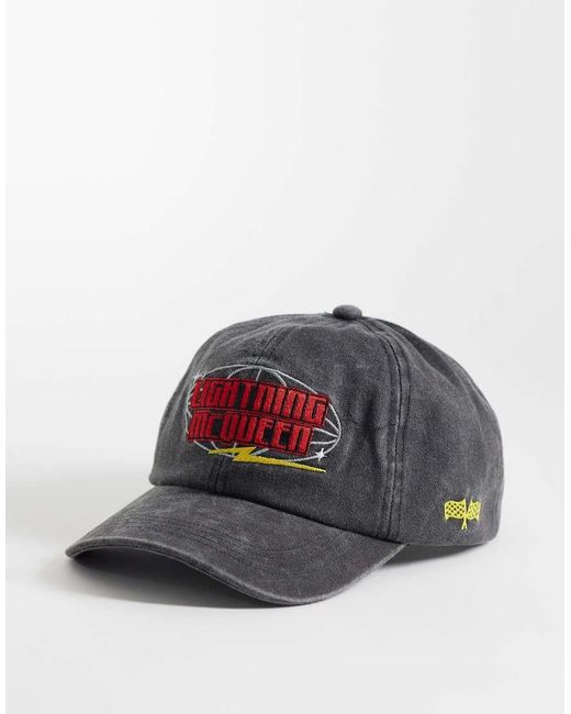ASOS Gray Disney Pixar Lightning Mcqueen Cap for men