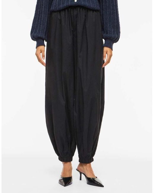 Vila Black Parachute Pants
