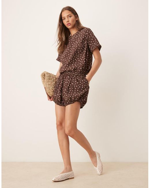 ASOS Brown Open Back Tie Top