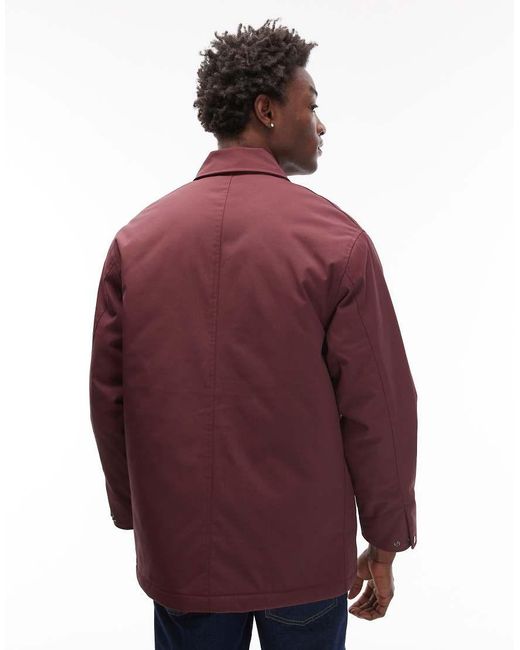 Carhartt Red Leroy Water Resistant Chore Coat for men