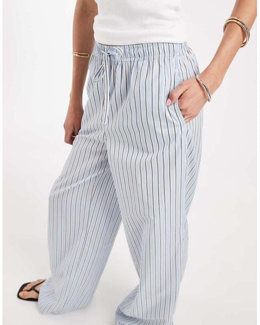 ONLY Blue Wide Leg Trousers