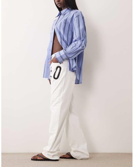 Polo Ralph Lauren Blue Woven Straight Leg Jeans