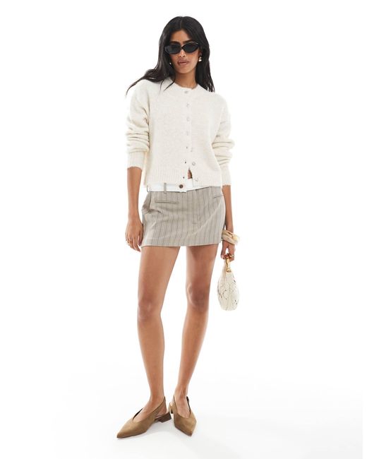 Cotton On Natural Cotton On Lofty Luxe Crew Cardigan
