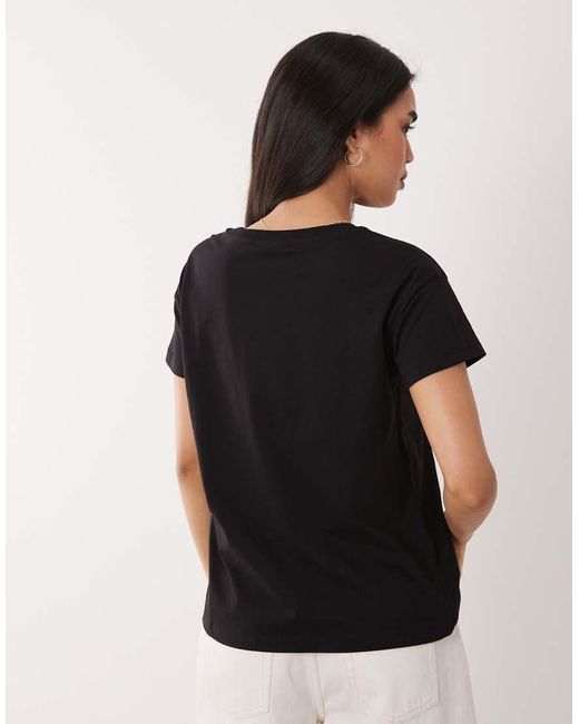 ARMANI EXCHANGE Black Patch Logo T-shirt