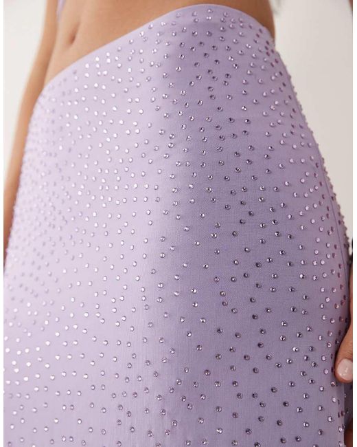 ASOS Purple Co-ord Hotfix Maxi Skirt
