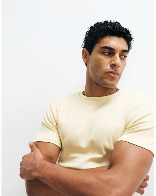 ASOS Natural Muscle Fit T-shirt for men