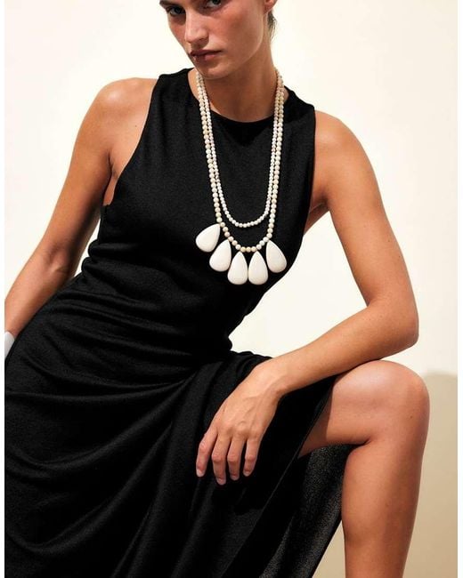 NA-KD Black Twist Back Maxi Dress