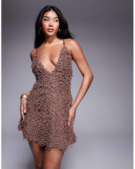 fluffy brown dress Mocha Brown Lace Balloon Sleeve Long Dress – Vintage Fairytale Style Brown / M