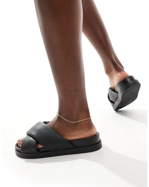 ONLY Brown Cross Front Sandals