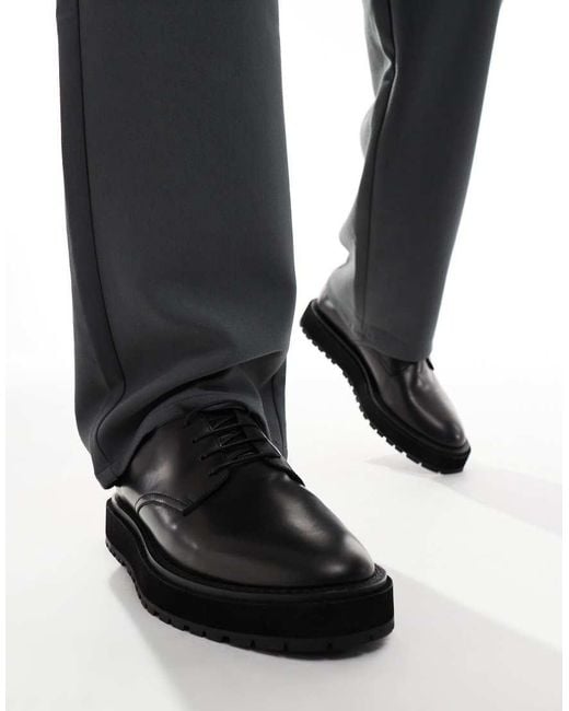 Walk London Black Ace Derby for men