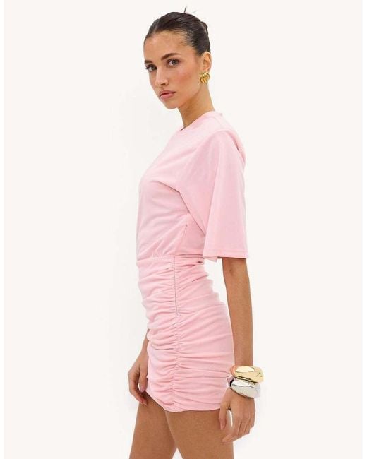 Loavies Pink Simply Perfect Love Dress With Shoulder Pads