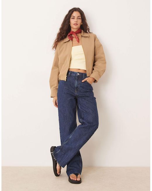 Abercrombie & Fitch Blue – schlichte utility-jacke
