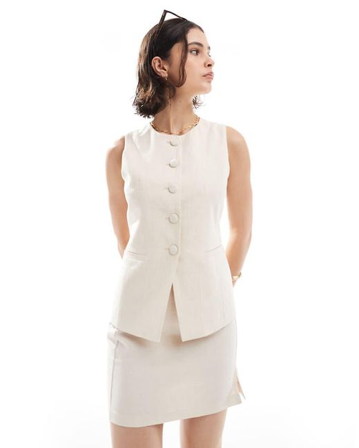 Gilet Taglio Lungo di New Look in White