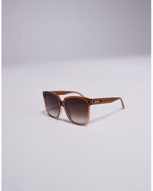 Quay Black Quay Wide Awake Oversized Square Sunglasses