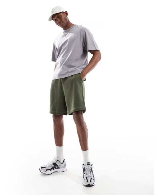Pantaloncini Basic Oversize Di Media Lunghezza Scuro di ASOS in Green da Uomo