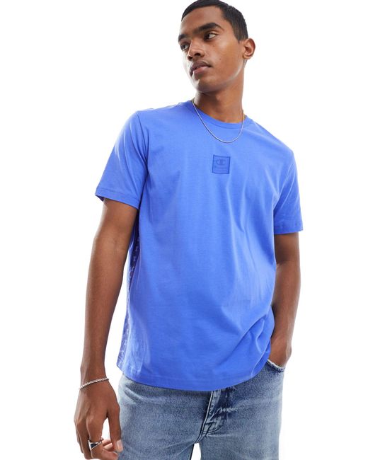 T-shirt ras Champion pour homme en coloris Blue