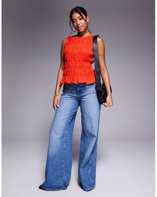 River Island Shirred Tank Top