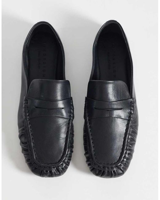 ASOS Blue Micha Premium Soft Loafers