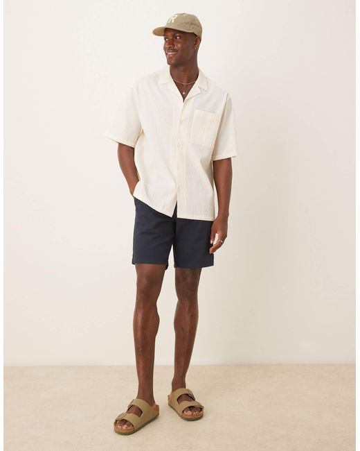 ASOS – 2er-pack slim fit chino-shorts in Natural für Herren
