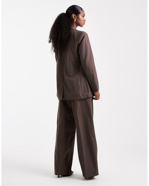 Pantalones De Sastre De Corte Dad De (Parte De Un Conjunto) Vero Moda de color Brown