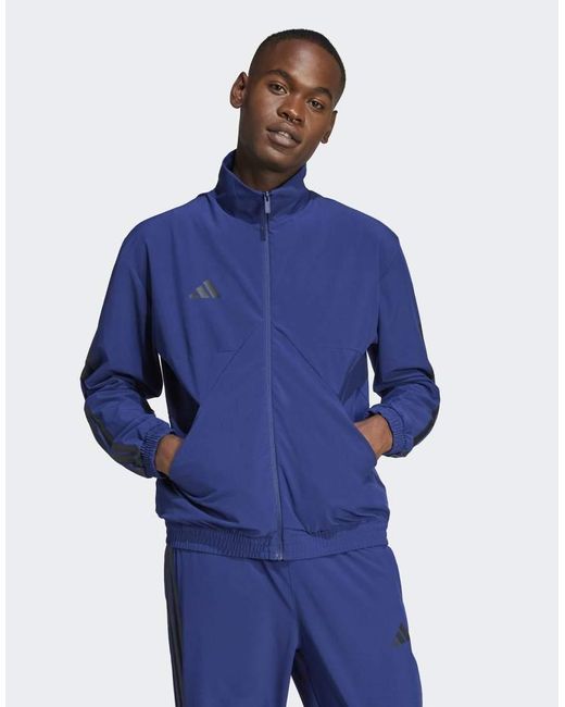 Adidas Originals Blue House Of Tiro Woven Track Top for men