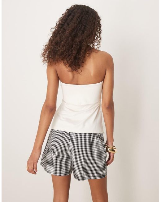 Abercrombie & Fitch White Foldover Longline Tube Top