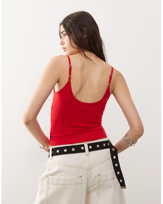 Collusion Red Deep V Cami
