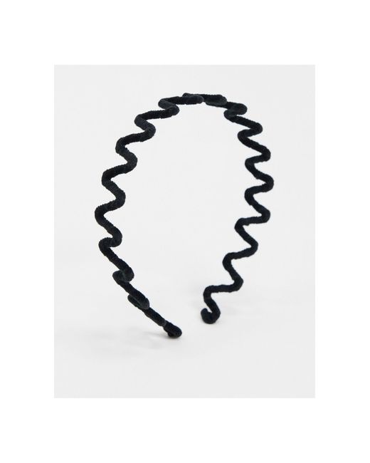 ASOS Zig Zag Headband in Black Lyst