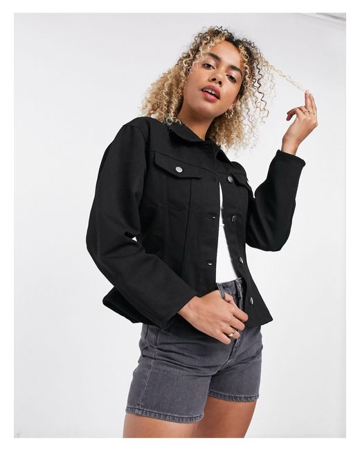 weekday black denim jacket