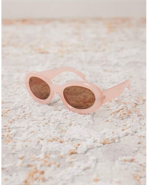 Reclaimed (vintage) Brown Bubble Oval Sunglasses