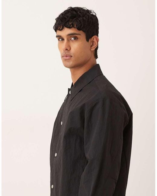 ASOS Black Lightweight Nylon Jacket for men