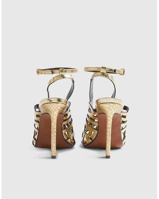 River Island Natural Caged Heels