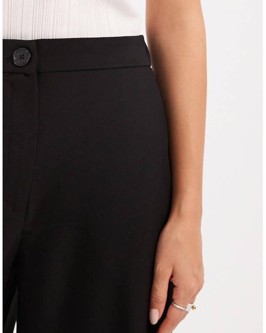ASOS Black Tailored Relaxed Straight Leg Trousers
