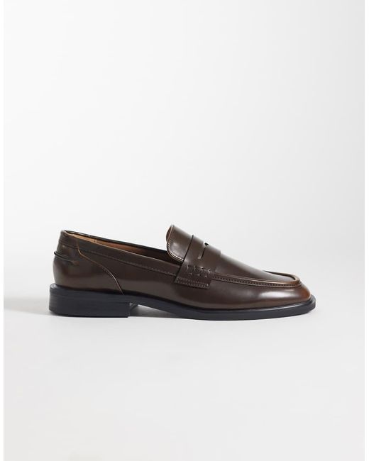 ASOS Brown Penny Loafers for men